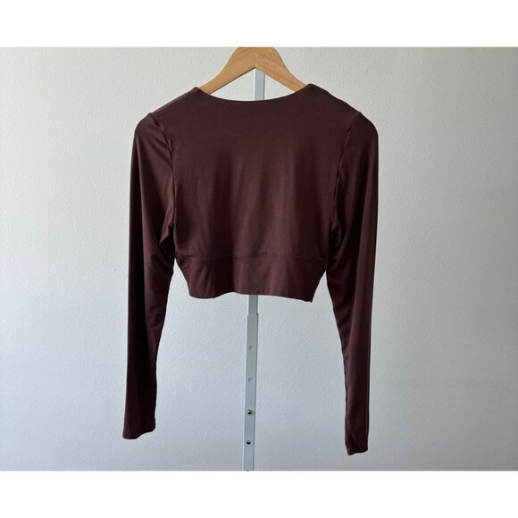 Klassy Network Top Large Deep V-Neck Cropped Wrap Y2K Dark Academia Street Style - Picture 10 of 13